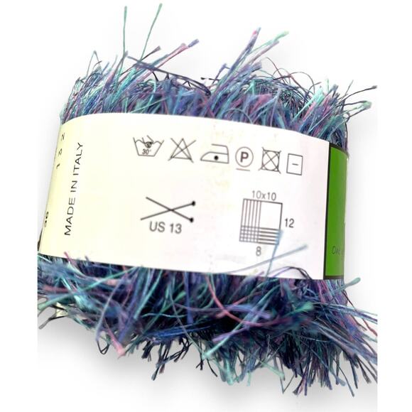 3 skeins Filati FF PARK Eyelash Yarn | 36 Blue Lavender | Made in Italy - Picture 7 of 7